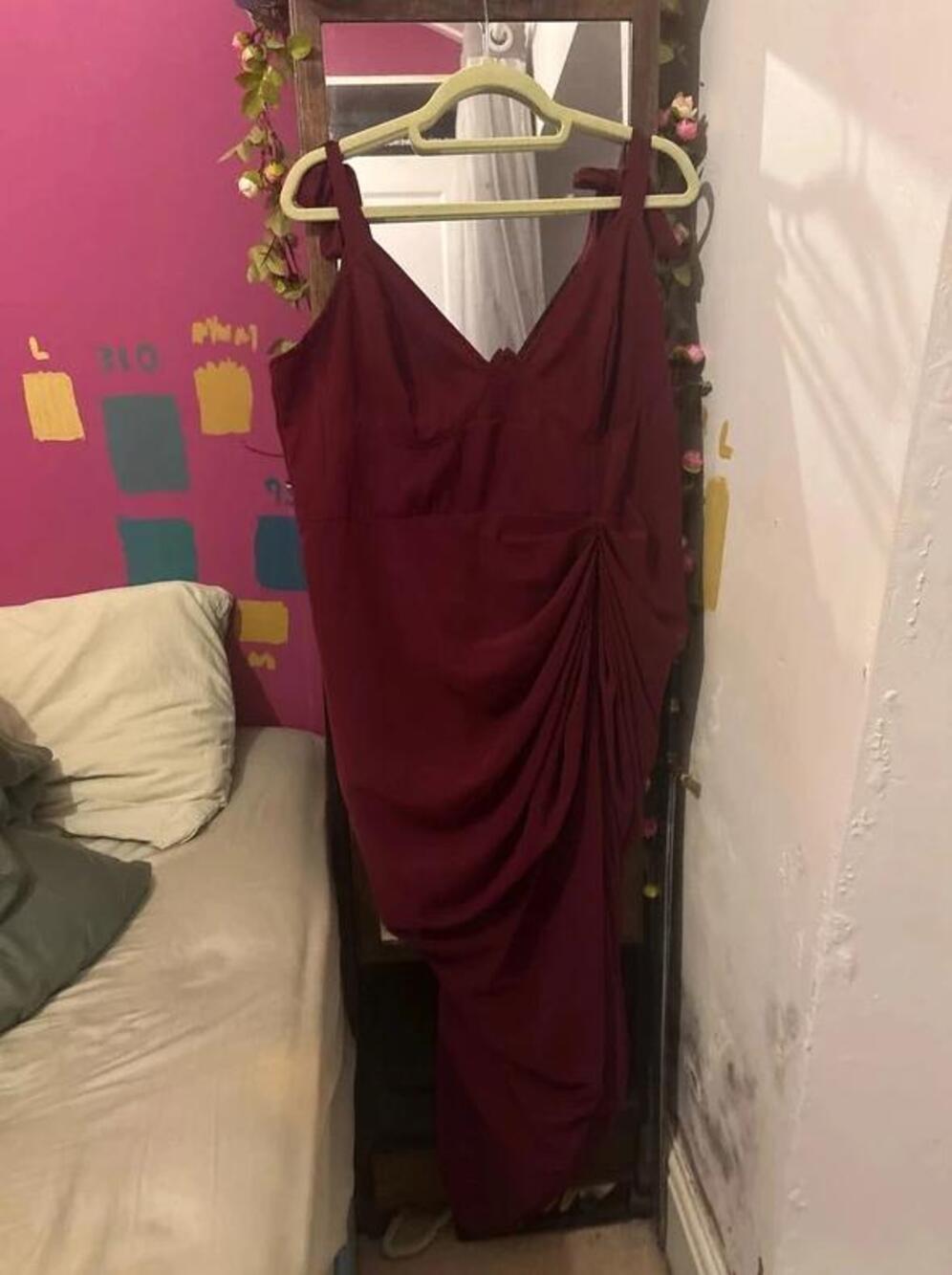 Red/burgandy gown. New size med